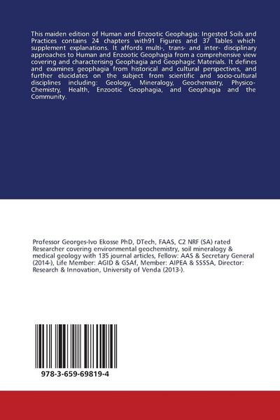 Produktbild: Human and Enzootic Geophagia: Ingested Soils and Practices