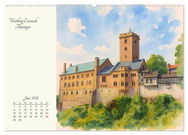 Produktbild: Historische Deutsche Wahrzeichen (Wandkalender 2026 DIN A2 quer), CALVENDO Monatskalender