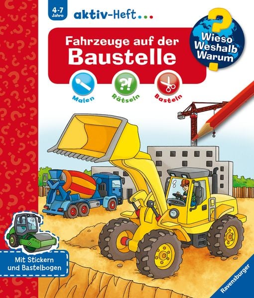 Produktbild: Wieso? Weshalb? Warum? aktiv-Heft - Fahrzeuge auf der Baustelle