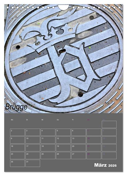 Produktbild: Faszination Kanaldeckel (Wandkalender 2026 DIN A4 hoch), CALVENDO Monatskalender