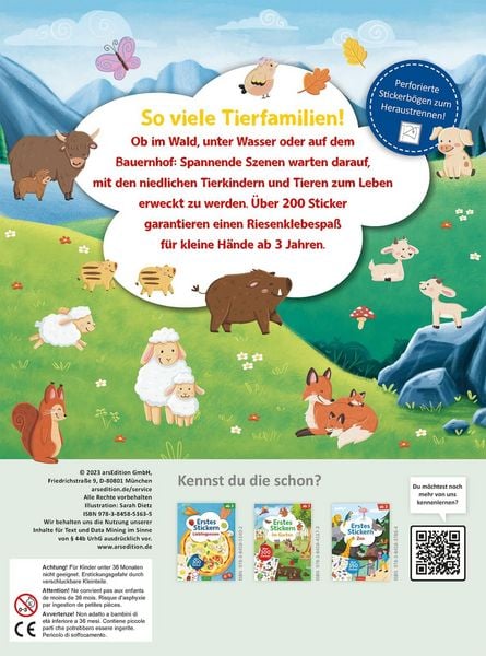 Produktbild: Erstes Stickern &ndash; Tierkinder