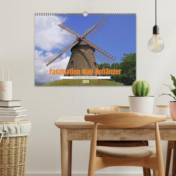 Produktbild: Faszination Wall-Holl&auml;nder Greftm&uuml;hle in Nordhemmern (Wandkalender 2026 DIN A3 quer), CALVENDO Monatskalender