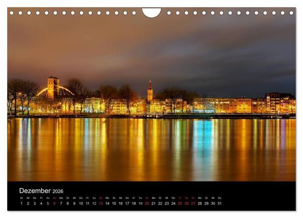 Produktbild: k&ouml;ln dunkel bunt - Die Stadt in anderem Licht! (Wandkalender 2026 DIN A4 quer), CALVENDO Monatskalender