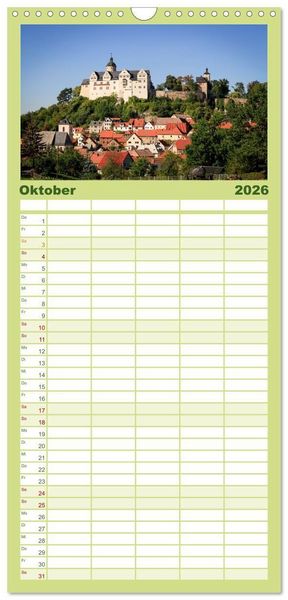 Produktbild: Familienplaner 2026 - Burgen in Deutschland mit 5 Spalten (Wandkalender, 21 x 45 cm) CALVENDO