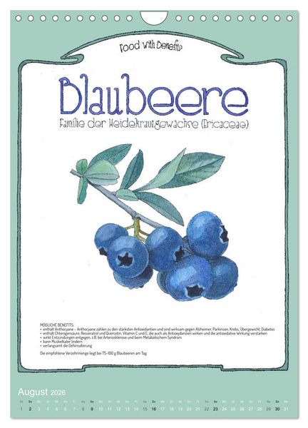 Produktbild: Food with Benefits (Wandkalender 2026 DIN A4 hoch), CALVENDO Monatskalender