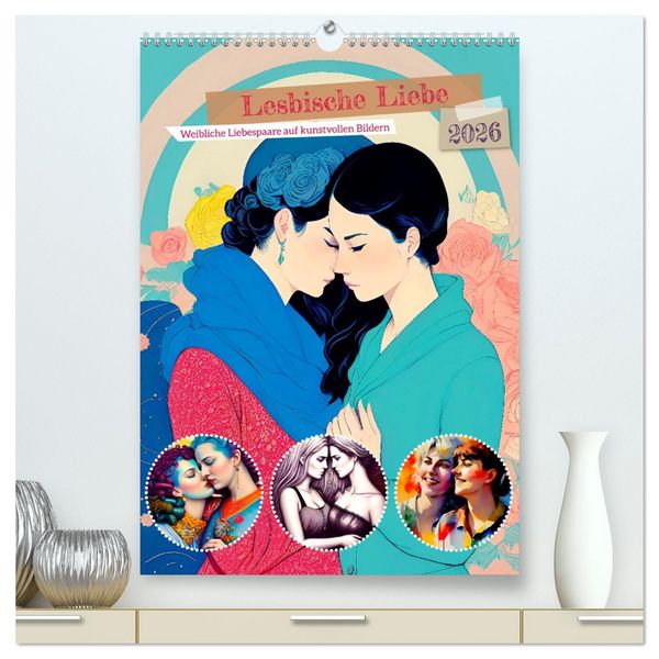 Produktbild: Lesbische Liebe (hochwertiger Premium Wandkalender 2026 DIN A2 hoch), Kunstdruck in Hochglanz