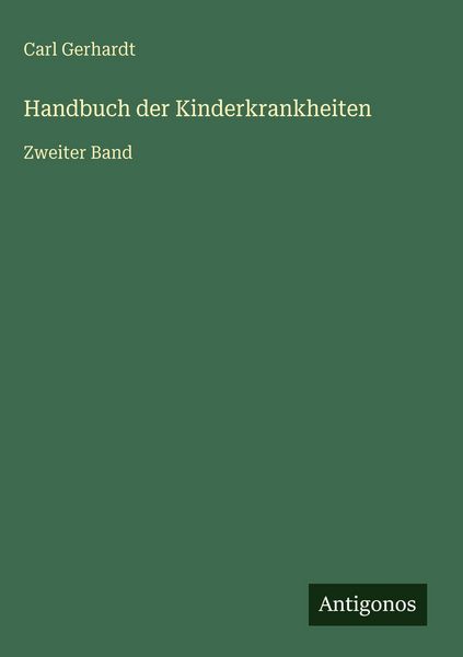 Produktbild: Handbuch der Kinderkrankheiten