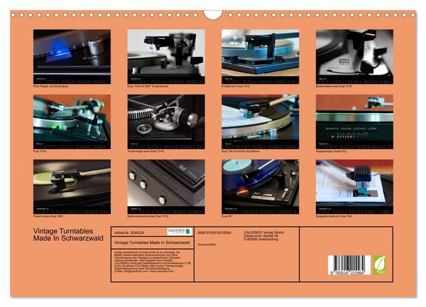 Produktbild: Vintage Turntables Made In Schwarzwald (Wandkalender 2026 DIN A3 quer), CALVENDO Monatskalender