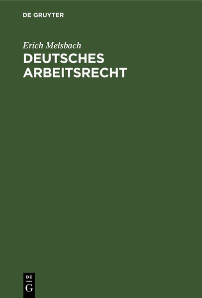 Produktbild: Deutsches Arbeitsrecht