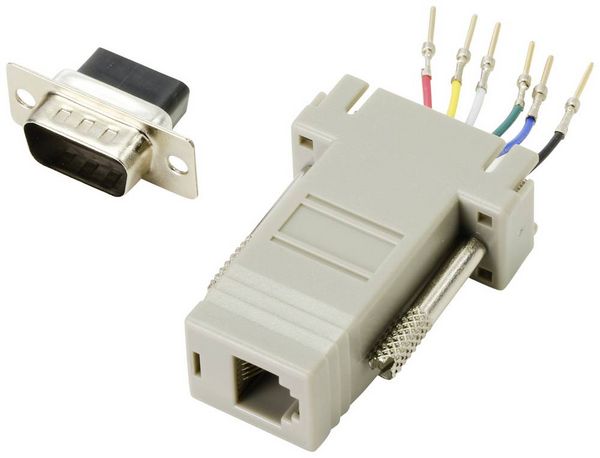 Produktbild: TRU COMPONENTS D-SUB Adapter D-SUB-Stecker 9pol. - RJ12-Buchse 1St.