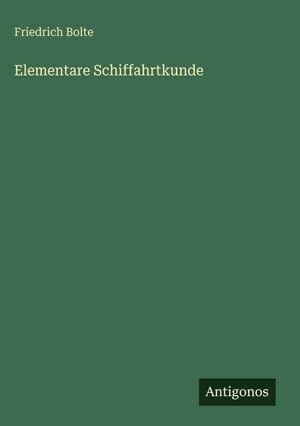Produktbild: Elementare Schiffahrtkunde