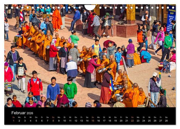 Produktbild: Nepal - In den Stra&szlig;en von Kathmandu (Wandkalender 2026 DIN A4 quer), CALVENDO Monatskalender