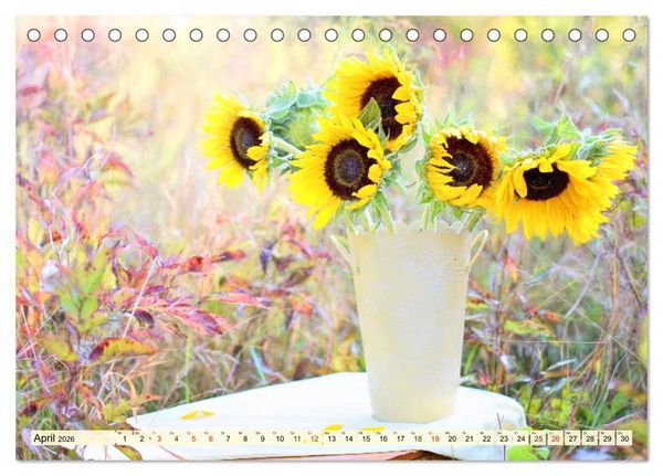 Produktbild: Sonnenblumen. Das Strahlen des Sommers (Tischkalender 2026 DIN A5 quer), CALVENDO Monatskalender