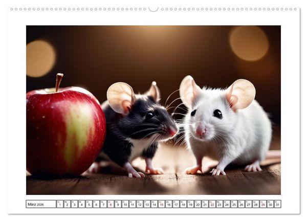 Produktbild: Haustiere - Black and White (Wandkalender 2026 DIN A2 quer), CALVENDO Monatskalender