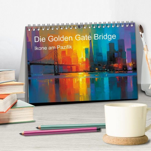 Produktbild: Die Golden Gate Bridge - Ikone am Pazifik (Tischkalender 2027 DIN A5 quer), CALVENDO Monatskalender