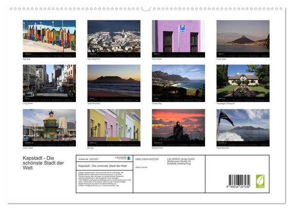 Produktbild: Kapstadt - Die sch&ouml;nste Stadt der Welt (hochwertiger Premium Wandkalender 2026 DIN A2 quer), Kunstdruck in Hochglanz