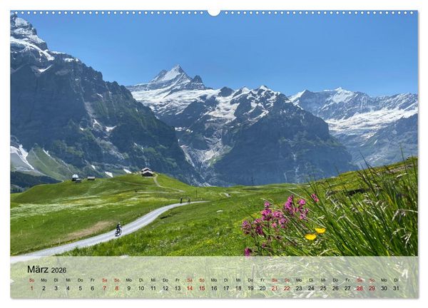 Produktbild: Alpenauszeit - Schweizer Bergsommermomente f&uuml;r die Seele (hochwertiger Premium Wandkalender 2026 DIN A2 quer), Kunstdruck in Hochglanz
