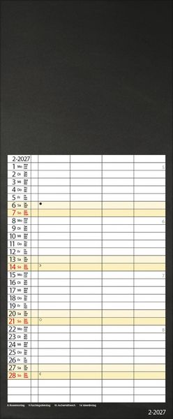 Produktbild: FMB Familienplaner schwarz 2027