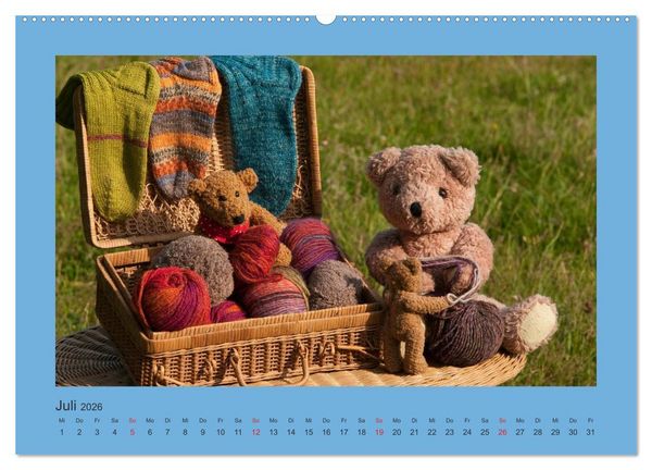 Produktbild: Teddys Meine Freunde (Wandkalender 2026 DIN A2 quer), CALVENDO Monatskalender