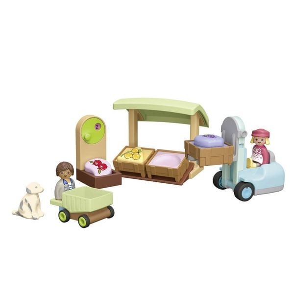 PLAYMOBIL JUNIOR 71691 - Bio-Marktstand & Gabelstapler