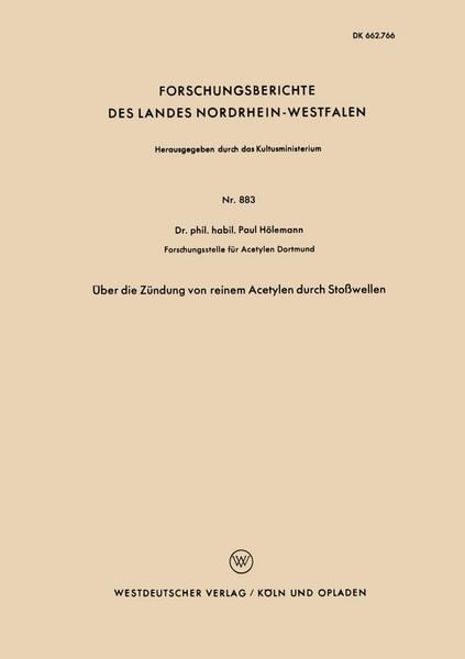 Produktbild: &Uuml;ber die Z&uuml;ndung von reinem Acetylen durch Sto&szlig;wellen