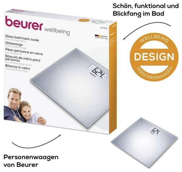Produktbild: Beurer GS 202 Personenwaage 75638 digital W&auml;gebereich (max.)=150kg