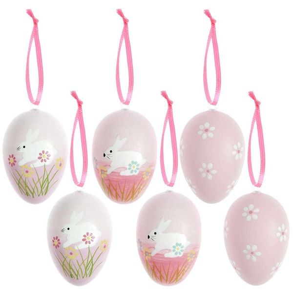 Produktbild: Deko-Eier Set, Rosa, 6 St&uuml;ck, 6 x 4cm