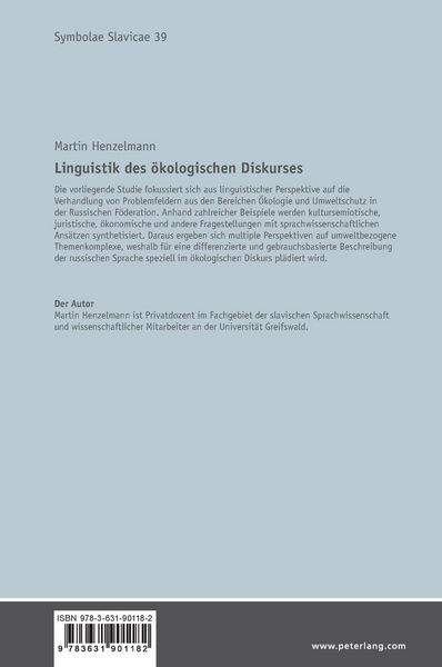 Produktbild: Linguistik des &ouml;kologischen Diskurses