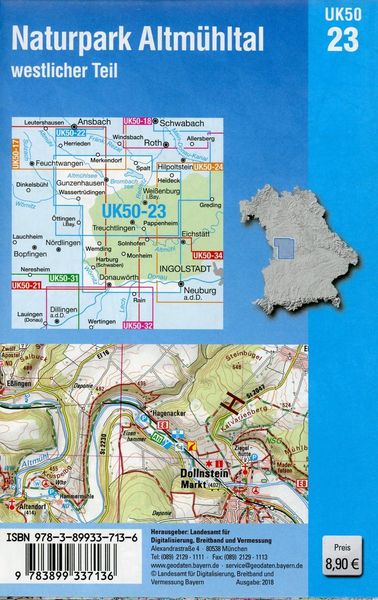 Produktbild: UK50-23 Naturpark Altm&uuml;hltal westlicher Teil