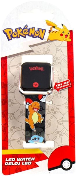 Produktbild: Accutime LED-Kinderuhr Pok&eacute;mon (schwarz), Digitaluhr mit LED-Anzeige f&uuml;r Uhrze