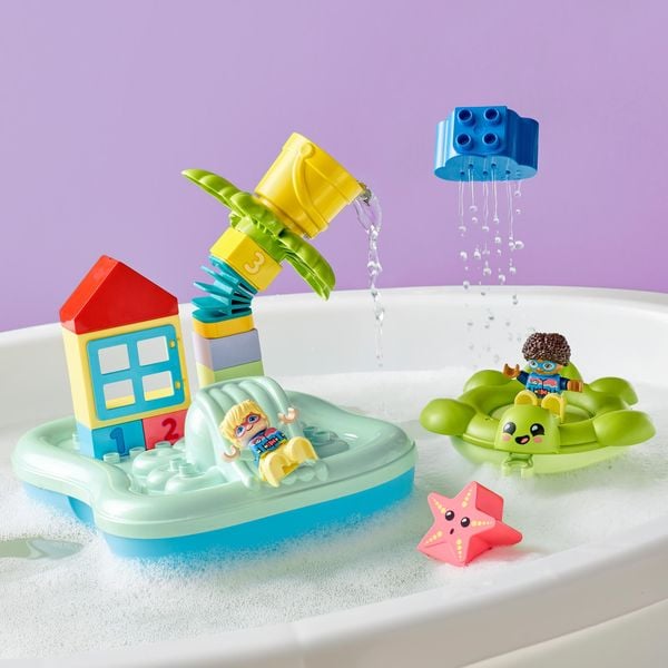 LEGO DUPLO 10989 Wasserrutsche Set, Wasserspielzeug für die Badewanne