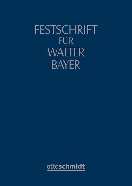 Produktbild: Festschrift f&uuml;r Walter Bayer zum 70. Geburtstag
