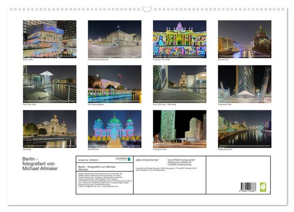 Produktbild: Berlin - fotografiert von Michael Allmaier (Wandkalender 2026 DIN A2 quer), CALVENDO Monatskalender