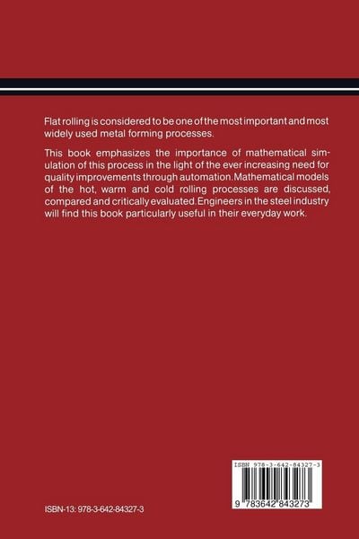 Produktbild: Thermal-Mechanical Modelling of the Flat Rolling Process