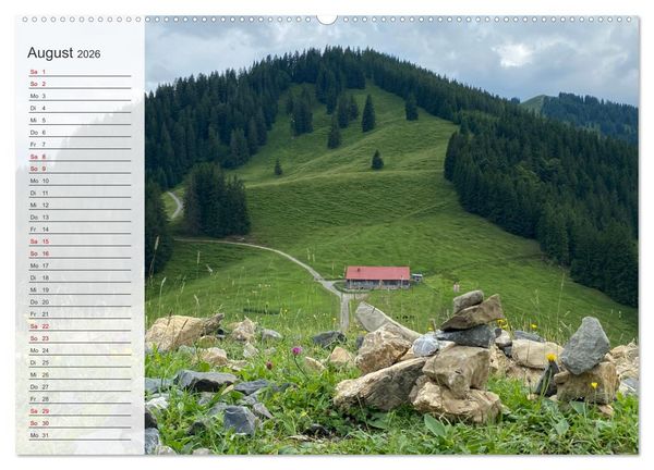 Produktbild: Alpenauszeit - Die Bergh&uuml;tten unserer Alpen (Wandkalender 2026 DIN A2 quer), CALVENDO Monatskalender
