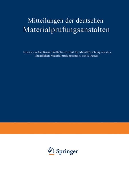 Produktbild: Mitteilungen der deutschen Materialpr&uuml;fungsanstalten