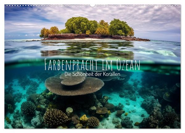 Produktbild: Farbenpracht im Ozean - Die Sch&ouml;nheit der Korallen (Wandkalender 2026 DIN A2 quer), CALVENDO Monatskalender
