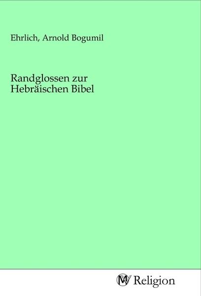 Produktbild: Randglossen zur Hebr&auml;ischen Bibel