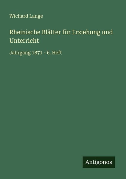 Produktbild: Rheinische Bl&auml;tter f&uuml;r Erziehung und Unterricht