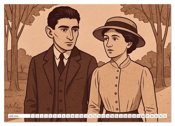 Produktbild: Franz Kafka (Wandkalender 2026 DIN A2 quer), CALVENDO Monatskalender