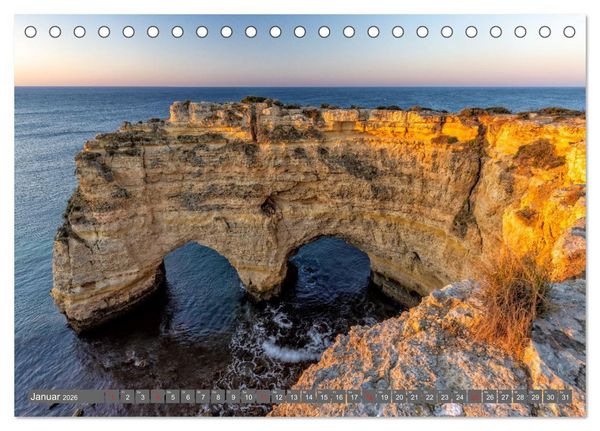 Produktbild: Die Algarve - Portugals m&auml;rchenhafte Felsenk&uuml;ste (Tischkalender 2026 DIN A5 quer), CALVENDO Monatskalender
