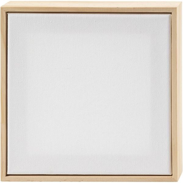 Produktbild: Creativ Company Gespannte Leinwand mit Rahmen, Gr&ouml;&szlig;e 15,8x15,8 cm, 280 g, Wei&szlig;, 10 Stk