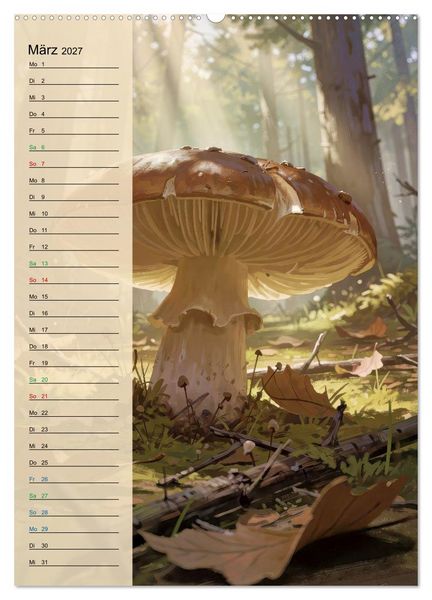 Produktbild: Pilze wie im M&auml;rchen (Wandkalender 2027 DIN A2 hoch), CALVENDO Monatskalender