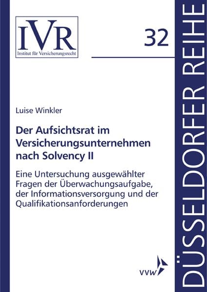 Produktbild: Der Aufsichtsrat im Versicherungsunternehmen nach Solvency II