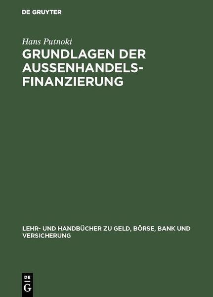 Produktbild: Grundlagen der Au&szlig;enhandelsfinanzierung