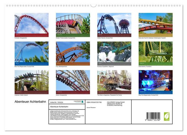 Produktbild: Abenteuer Achterbahn (hochwertiger Premium Wandkalender 2026 DIN A2 quer), Kunstdruck in Hochglanz