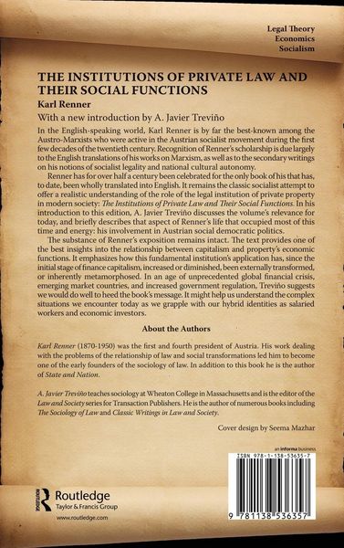 Produktbild: The Institutions of Private Law and Their Social Functions