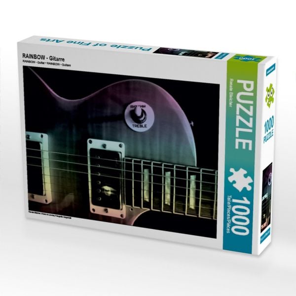 CALVENDO Puzzle RAINBOW - Gitarre | 1000 Teile Lege-Größe 64x48cm Foto-Puzzle für glückliche Stunden