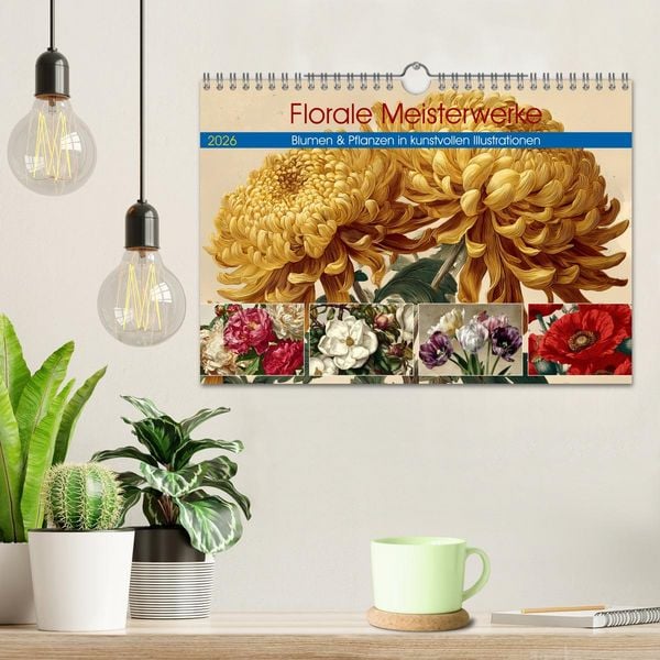 Produktbild: Florale Meisterwerke (Wandkalender 2026 DIN A4 quer), CALVENDO Monatskalender