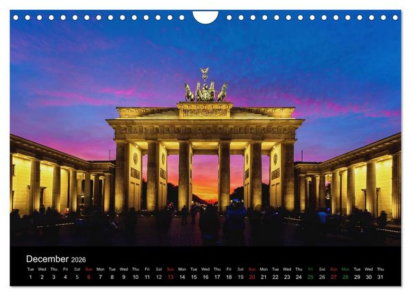 Produktbild: Sunsets of Berlin (Wall Calendar 2026 DIN A4 landscape), CALVENDO 12 Month Wall Calendar